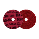 3M PN-DH Scotch-Brite Precision Surface Conditioning Disc, Medium, 4 in x 5/8 in (7100263649) (100 Pack) - 2