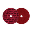 3M PN-DH Scotch-Brite Precision Surface Conditioning Disc, Medium, Red, 7 in x 7/8 in Center Hole, Hook and Loop Backing, Grinding Polishing Blending (7100263894) (25 Pack)