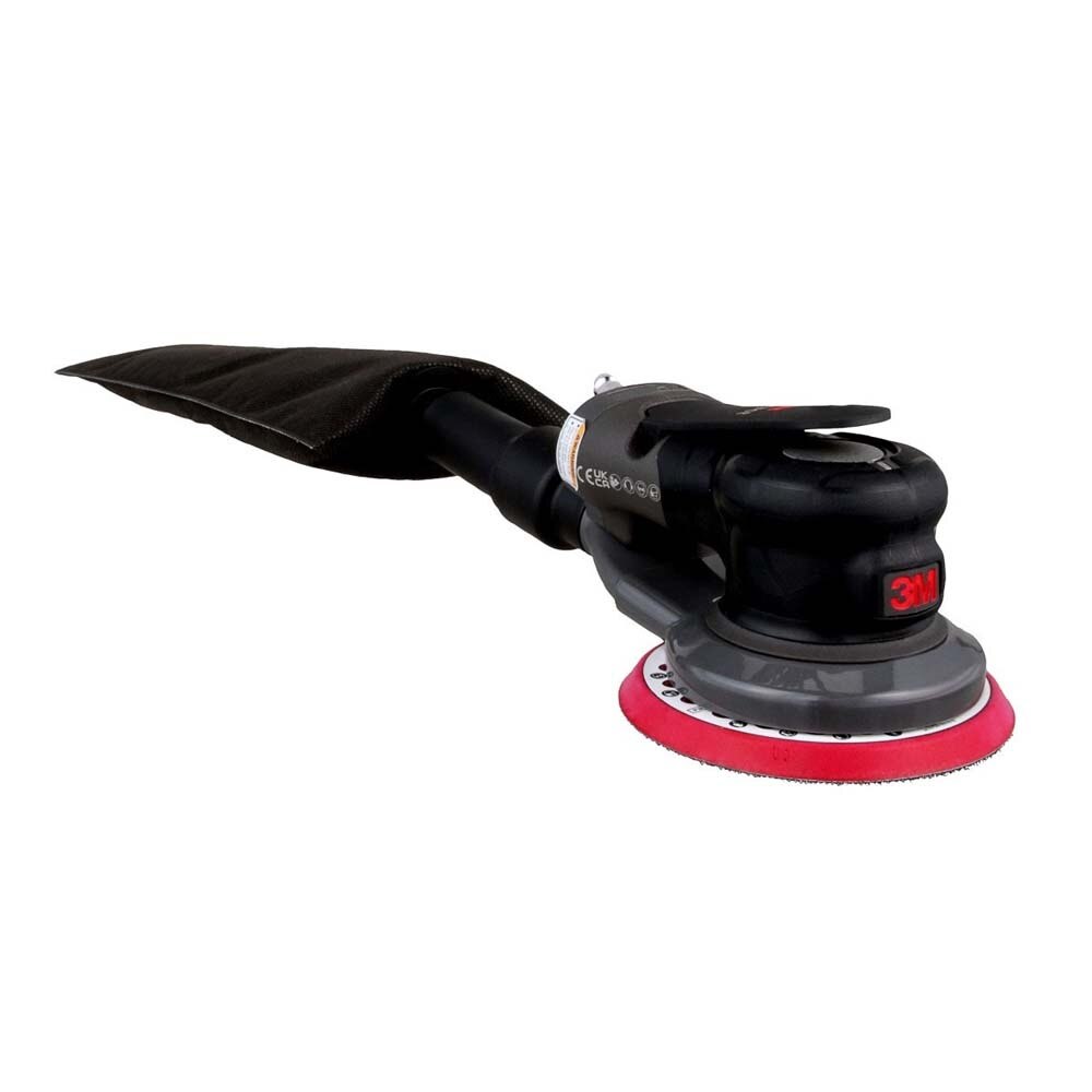 3M 88948 Xtract Pneumatic Random Orbital Sander, 5 in, Self-Generated Vacuum, 3/8 in Orbit, Ergonomic and Lightweight (7100264069) - 3