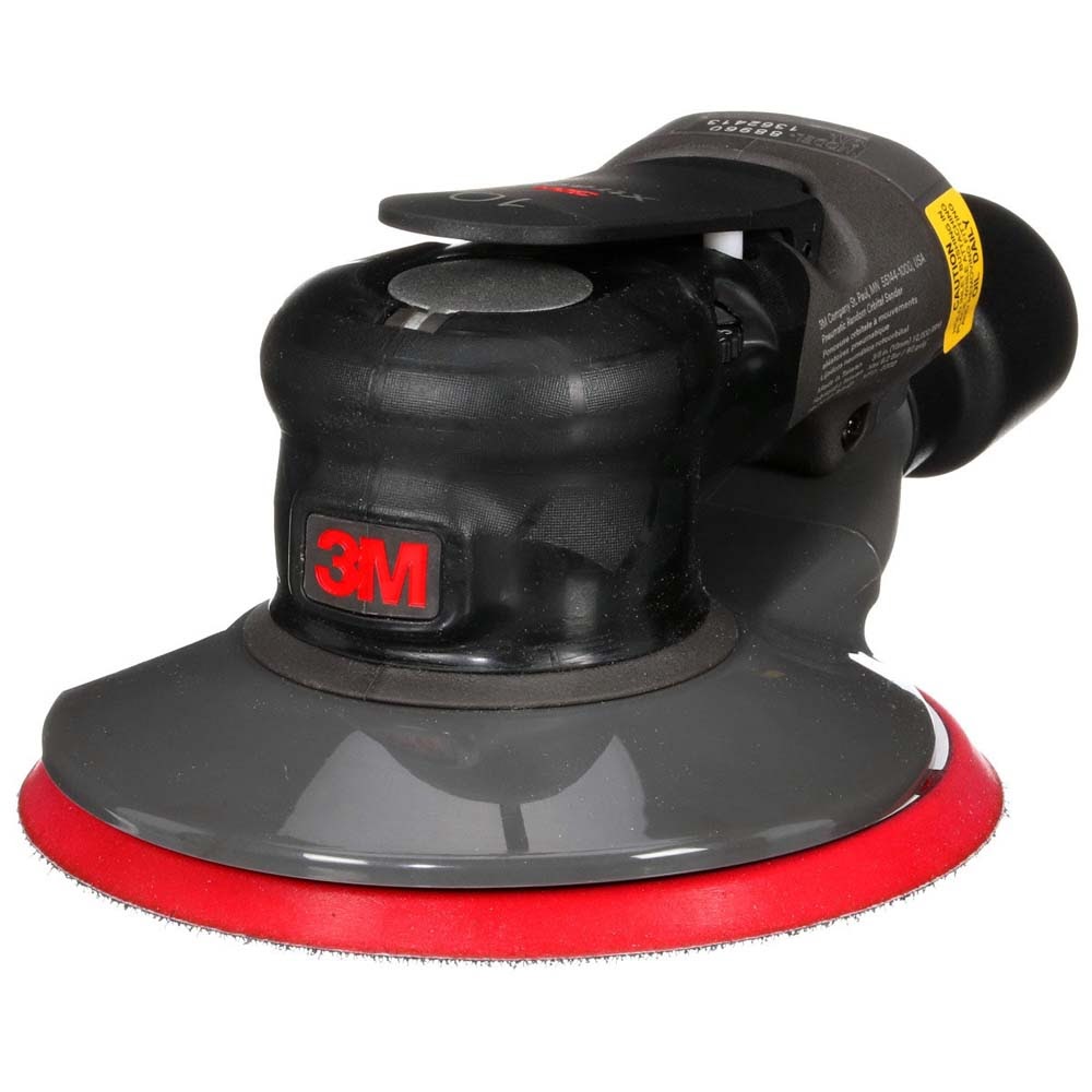 3M 88960 Xtract Pneumatic Random Orbital Sander, 6 in Self-Generated Vacuum, 3/8 in Orbit, Ergonomic Lightweight ROS, 209W Motor, Dust Extraction (7100264070) - 2