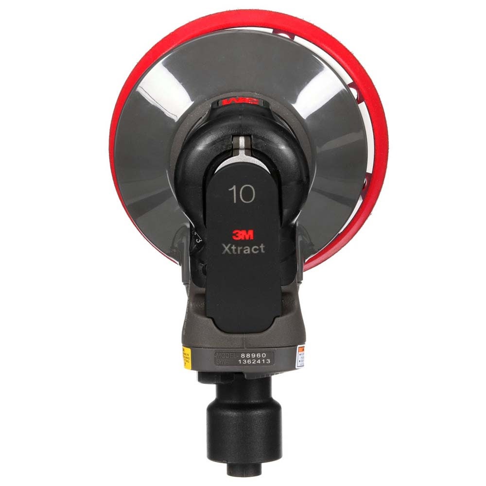 3M 88960 Xtract Pneumatic Random Orbital Sander, 6 in Self-Generated Vacuum, 3/8 in Orbit, Ergonomic Lightweight ROS, 209W Motor, Dust Extraction (7100264070) - 5