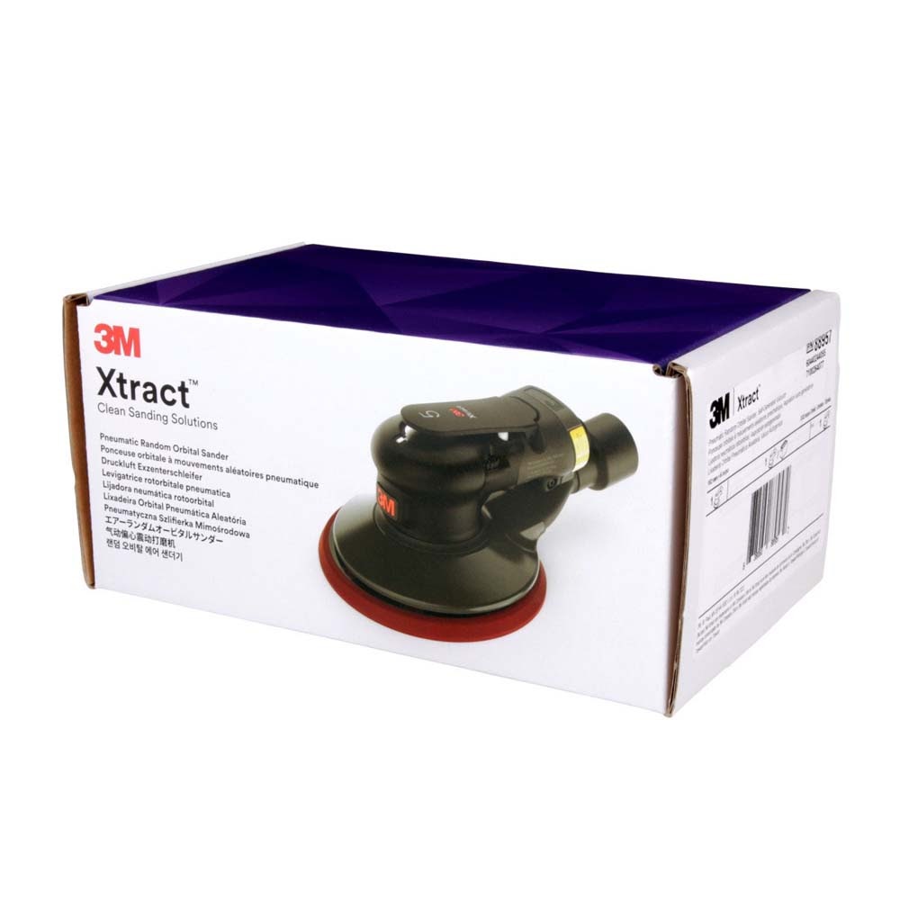 3M 88957 Xtract Pneumatic Random Orbital Sander, 6 in, Self-Generated Vacuum, 3/32 in Orbit (7100264077) - 7