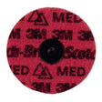 3M PN-DR Scotch-Brite Roloc Precision Surface Conditioning Disc, Medium, Red, TR, 4 in (89281) (7100264142) (100 Pack)