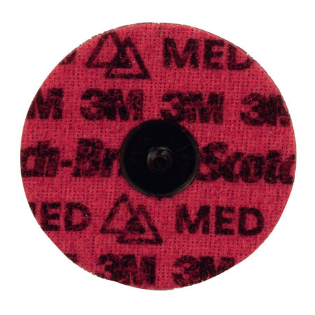 3M PN-DR Scotch-Brite Roloc Precision Surface Conditioning Disc, Medium, Red, TR, 4 in (89281) (7100264142) (100 Pack)