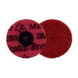 3M Scotch-Brite Roloc Precision Surface Conditioning Disc, PN-DR, Medium, TR, Red, 3 in (89291) (7100264196) (100 Pack)
