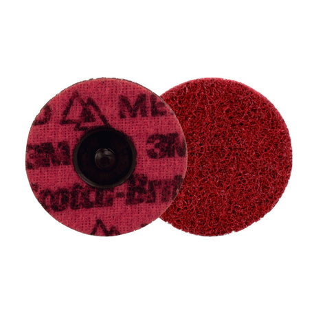3M Scotch-Brite Roloc Precision Surface Conditioning Disc, PN-DR, Medium, TR, Red, 3 in (89291) (7100264196) (100 Pack)