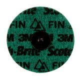 3M PN-DR Scotch-Brite Roloc Precision Surface Conditioning Disc, Fine, TR, Green, 4 in (7100264204) (2500 Pack)