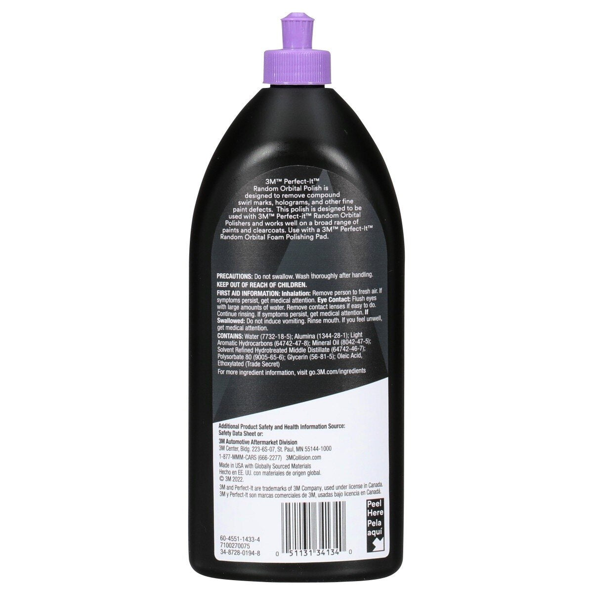 3M Perfect-It Random Orbital Polish, Fine, Purple, 1 Quart (32 fl oz/946 mL) for Automotive Buffing and Polishing (34134) (7100270075) (6 Pack) - 2