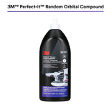3M 34131 Random Orbital Compound, Fast Cutting Automotive Buffing and Polishing, 1 Quart (7100270078) (6 Pack)