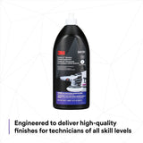3M 34131 Random Orbital Compound, Fast Cutting Automotive Buffing and Polishing, 1 Quart (7100270078) (6 Pack) - 6