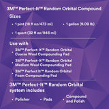 3M 34131 Random Orbital Compound, Fast Cutting Automotive Buffing and Polishing, 1 Quart (7100270078) (6 Pack) - 9