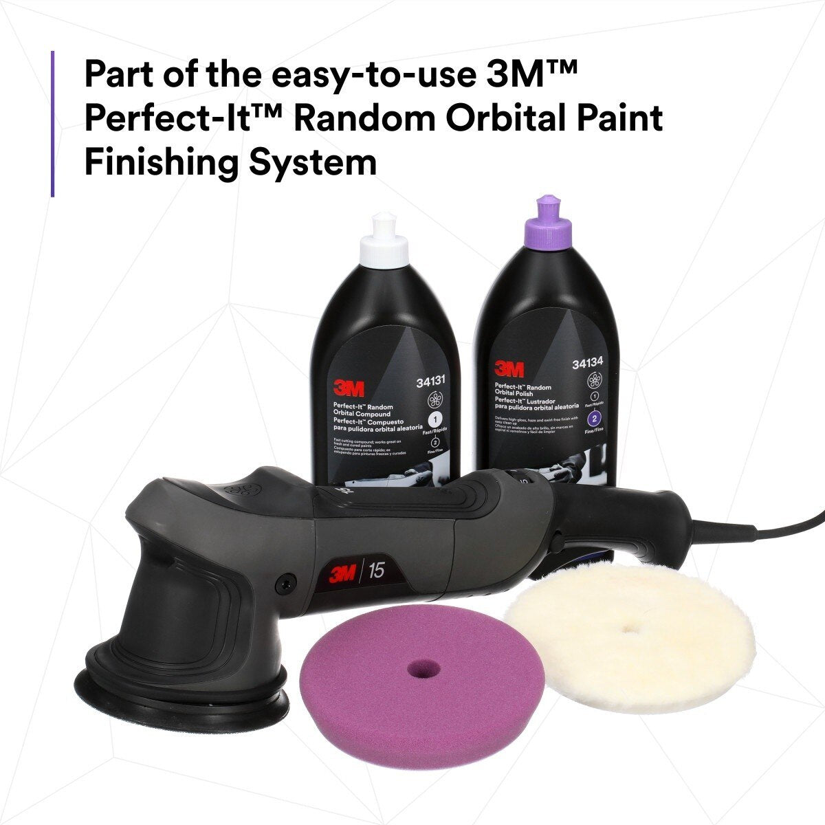 3M 34131 Random Orbital Compound, Fast Cutting Automotive Buffing and Polishing, 1 Quart (7100270078) (6 Pack) - 10