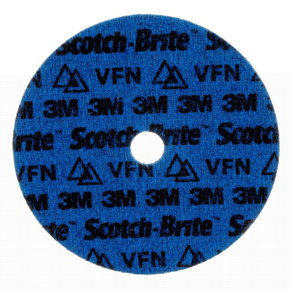 3M PN-DH Scotch-Brite Precision Surface Conditioning Disc, Very Fine, Blue, 7 in x 7/8 in Center Hole, Hook and Loop (7100271024) (25 Pack) - 2