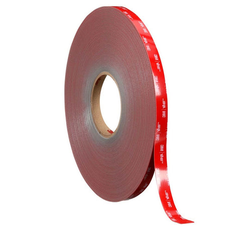 3M 7100273131 VHB Tape RP+230GF, Gray, 1/2 in x 36 yd, 90 mil, Film Liner (18 Pack)