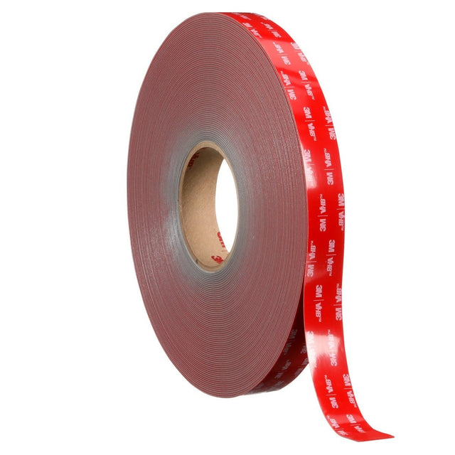 3M RP+160GF VHB Tape, Gray, 1 in x 36 yd, 62 mil, Film Liner (7100273259) (9 Pack)