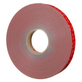 3M 7100273260 VHB Tape RP+060GF, Gray, 1 in x 36 yd, 25 mil, Film Liner (9 Pack) - 3