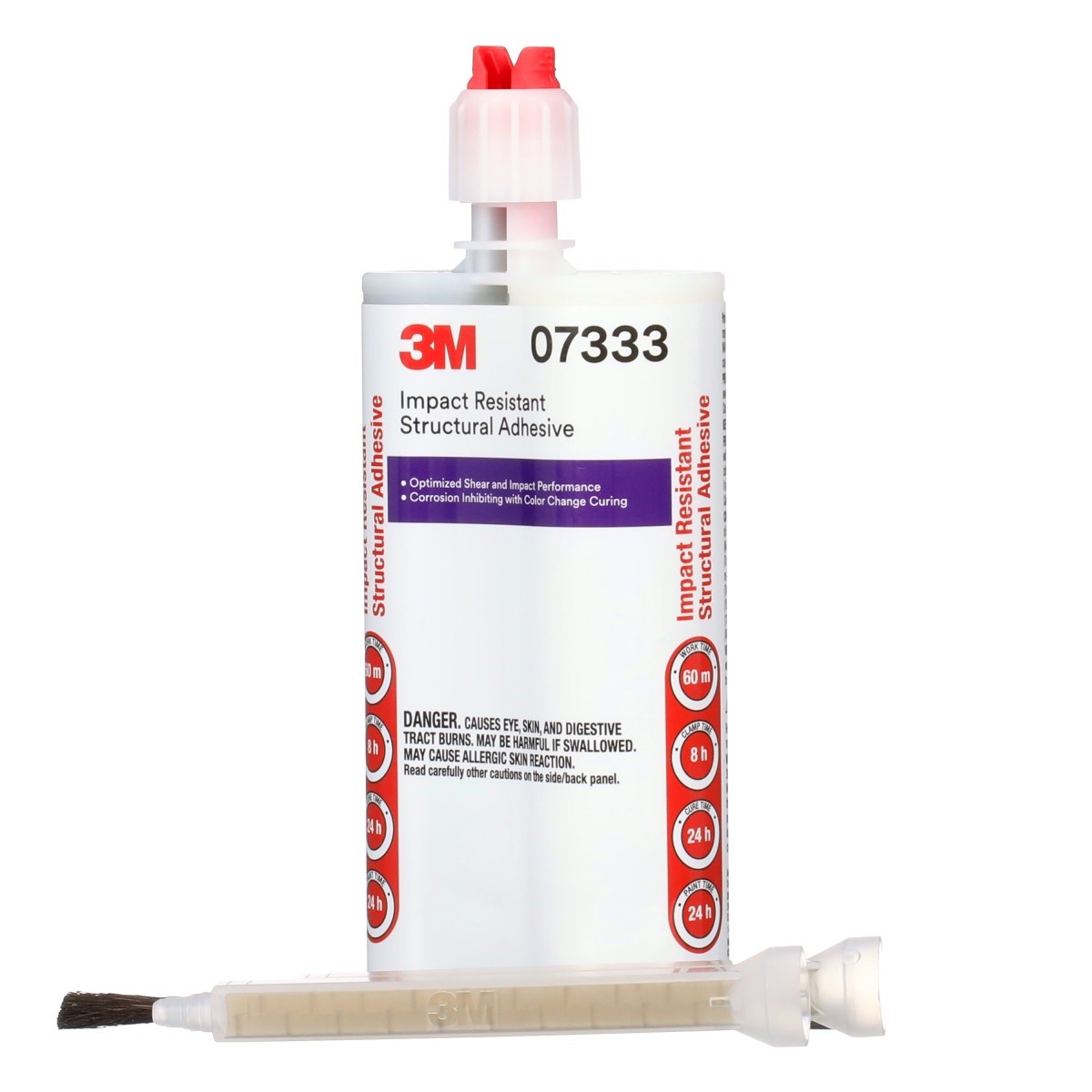 3M Impact Resistant Structural Adhesive, Two-Part Epoxy, Purple, 200 mL 6.75 fl oz Cartridge (07333) (7100273723) (6 Pack) - 2
