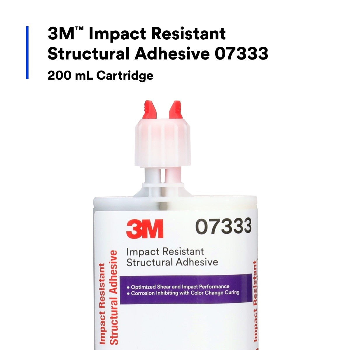 3M Impact Resistant Structural Adhesive, Two-Part Epoxy, Purple, 200 mL 6.75 fl oz Cartridge (07333) (7100273723) (6 Pack) - 5