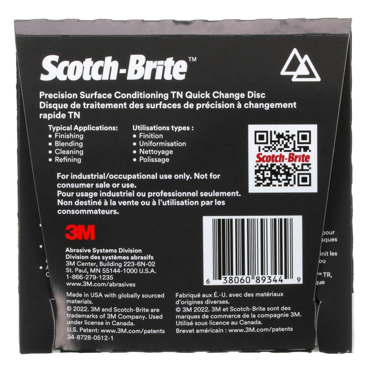 3M PN-DN Scotch-Brite Precision Surface Conditioning TN Quick Change Disc, Medium, 4-1/2 in (7100274538) (10 Pack) - 3