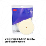 3M 34124 Hookit Random Orbital Coarse Wool Compounding Pad, White, 6 in x 150 mm (7100276846) (12 Pack) - 7