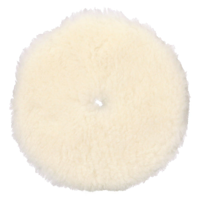 3M 34121 Hookit Random Orbital Medium Wool Compounding Pad, White, 5 in x 130 mm (7100276848) (12 Pack)