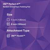 3M 34127 Hookit Random Orbital Foam Polishing Pad, Fine, Purple, 6 in 150 mm (7100276852) (12 Pack) - 10