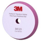 3M 34123 Hookit Random Orbital Foam Polishing Pad, Fine, Purple, 5 in 130 mm, for Automotive Compounding and Polishing (7100277203) (12 Pack) - 5