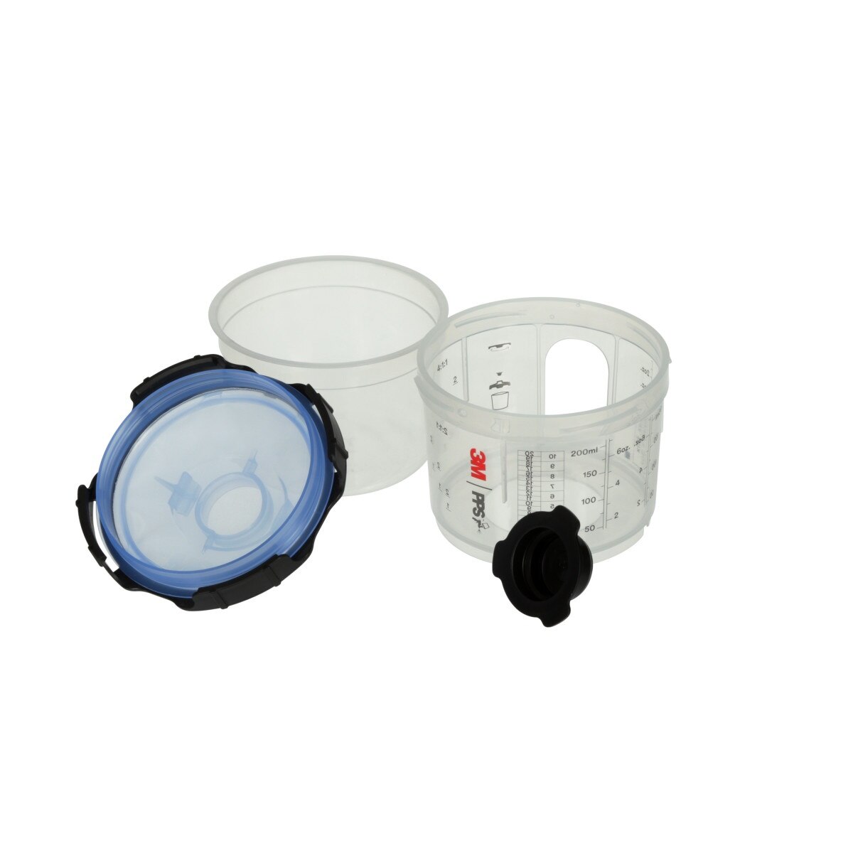 3M 26314 PPS Spray Cup System Kit, Mini, 6.8 fl oz, 125 Micron Filter (7100283792) - 3