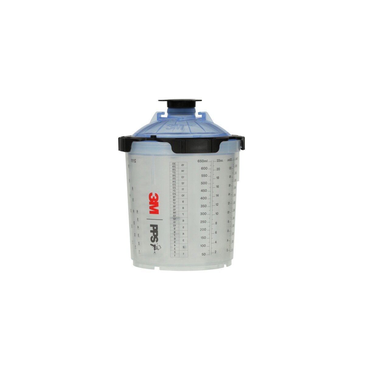 3M 26301 PPS Spray Cup System Kit, Standard, 22 oz, 650 mL, 125 Micron Filter (7100284556)