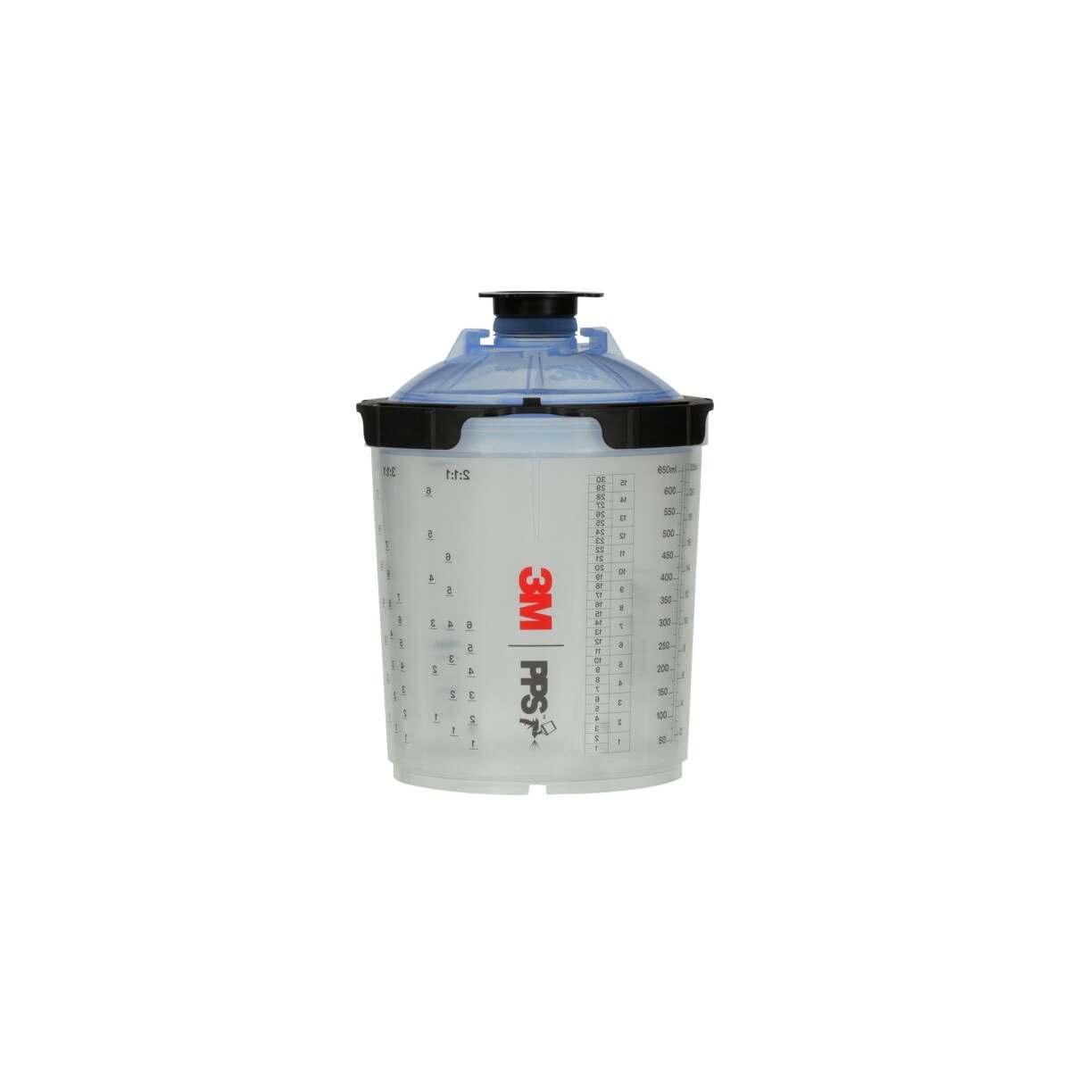 3M 26301 PPS Spray Cup System Kit, Standard, 22 oz, 650 mL, 125 Micron Filter (7100284556) - 2