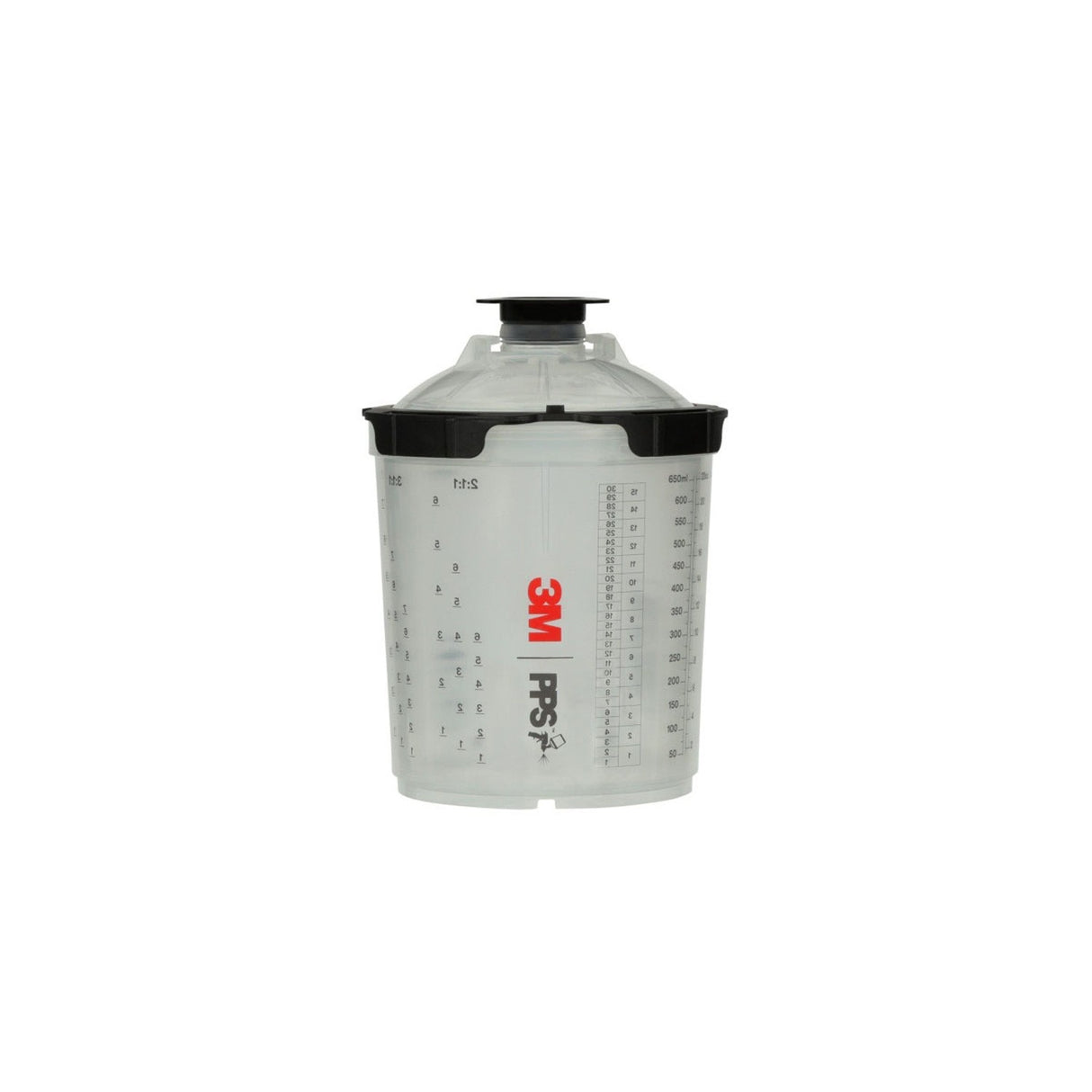 3M 26000 PPS Spray Cup System Kit Standard 22 oz 650 mL 200 Micron Filter Lids and Liners (7100284557)
