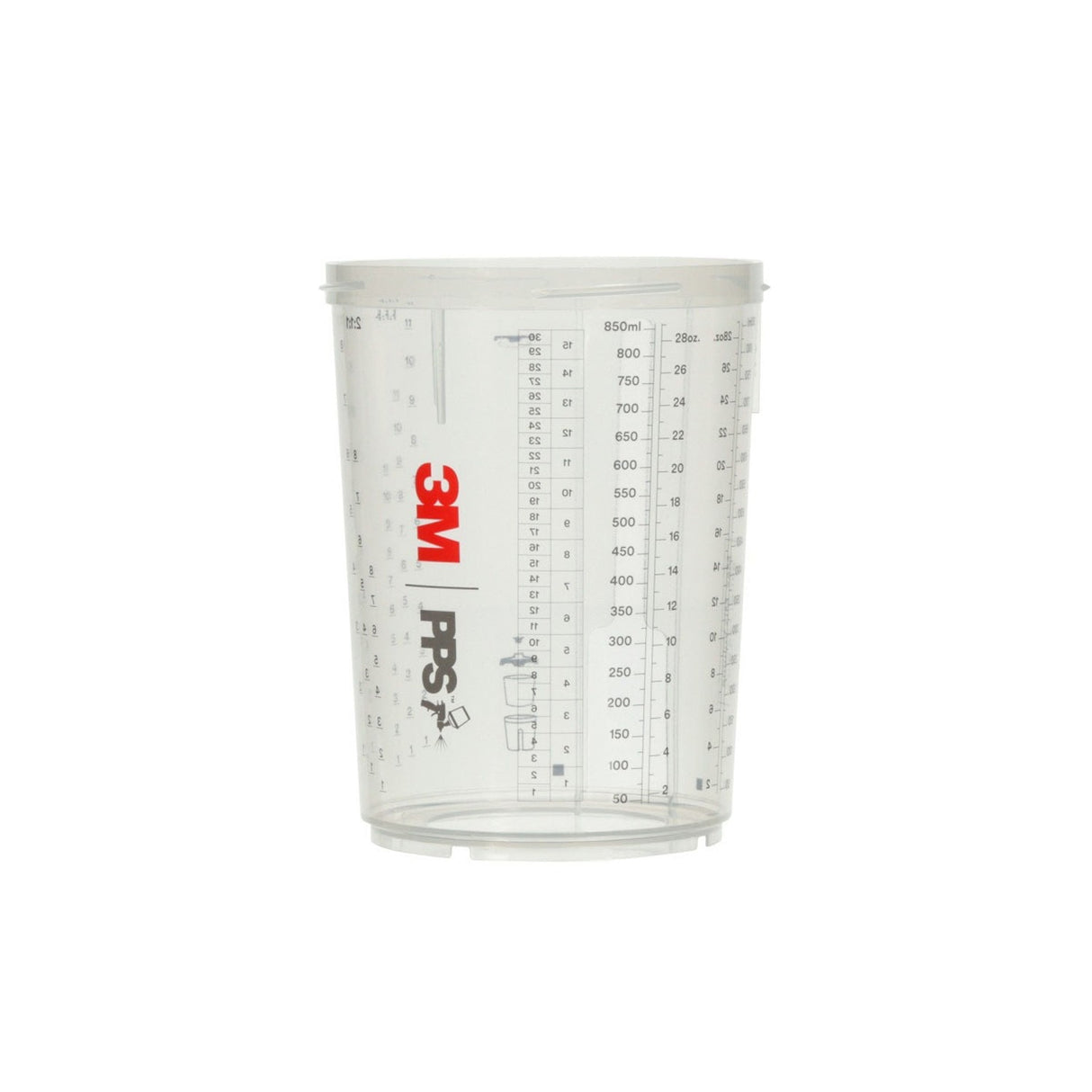 3M 26023 PPS 2.0 Series Spray Gun Cup, Large, 28 fl oz (850 mL) (7100284628) (8 Pack) - 3