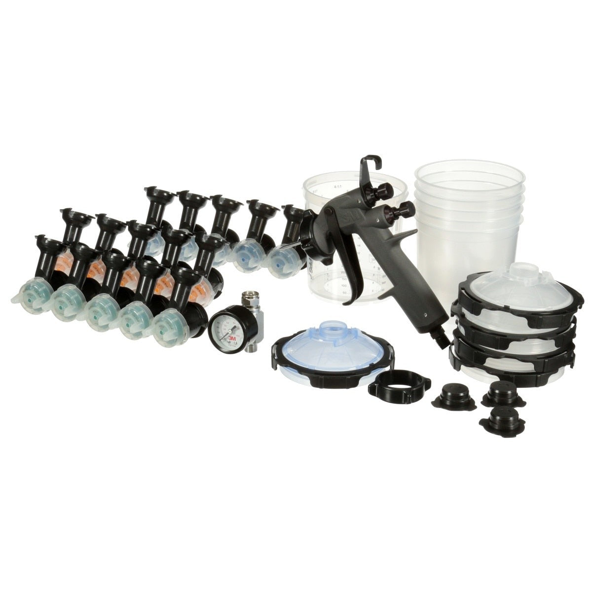3M PPS Performance Spray Gun Starter Kit with PPS 2.0 Spray Cup System, 15 Replaceable Gravity HVLP Atomizing Heads, Air Control Valve (26778) (7100285101) (2 Pack) - 2