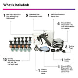 3M PPS Performance Spray Gun Starter Kit with PPS 2.0 Spray Cup System, 15 Replaceable Gravity HVLP Atomizing Heads, Air Control Valve (26778) (7100285101) (2 Pack) - 5