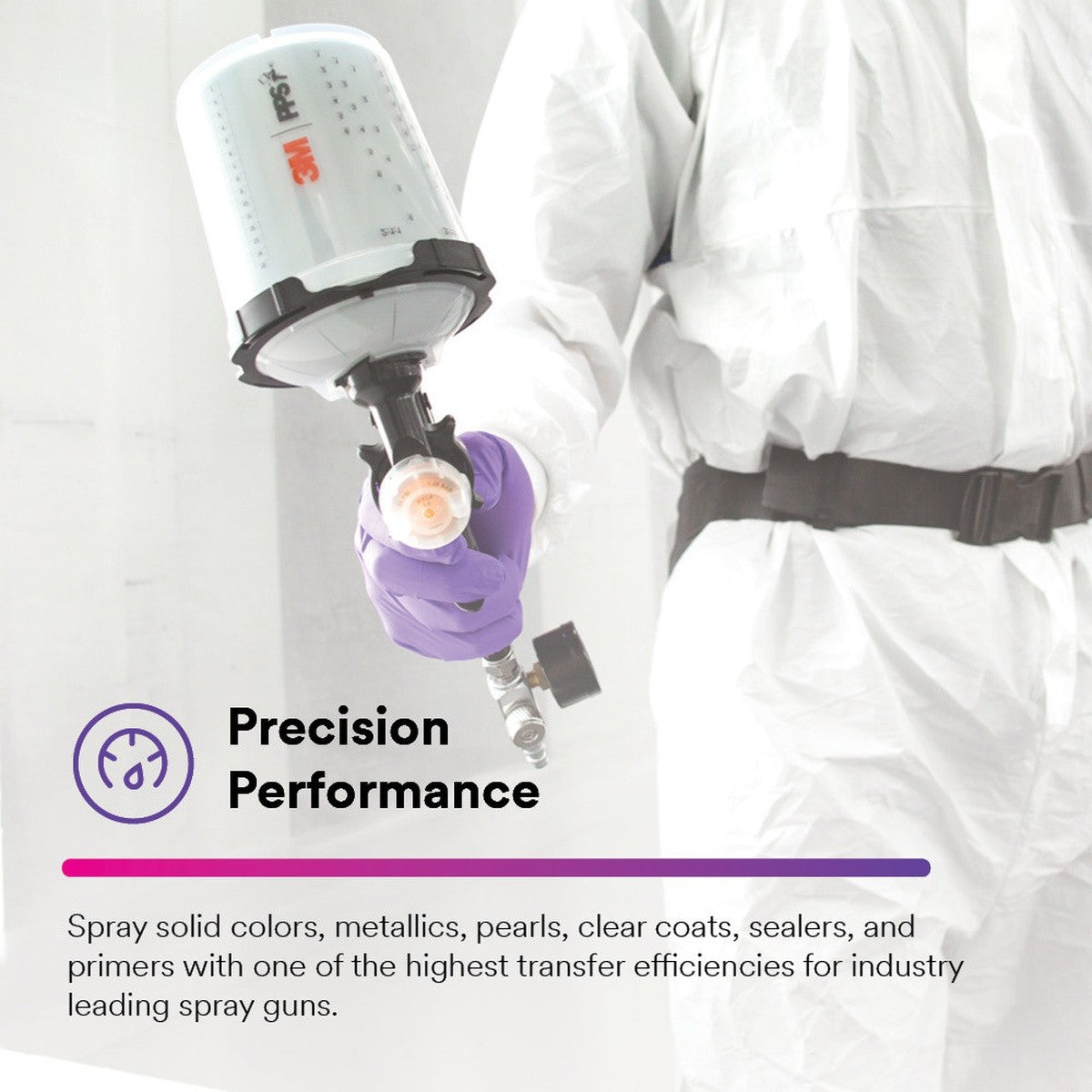 3M PPS Performance Spray Gun Starter Kit with PPS 2.0 Spray Cup System, 15 Replaceable Gravity HVLP Atomizing Heads, Air Control Valve (26778) (7100285101) (2 Pack) - 6