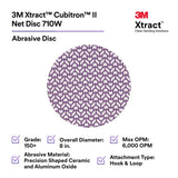 3M 710W Cubitron II Net Disc, 150+, Purple, 8 in x NH, Die 800L, Hook & Loop (7100287463) (300 Pack) - 3