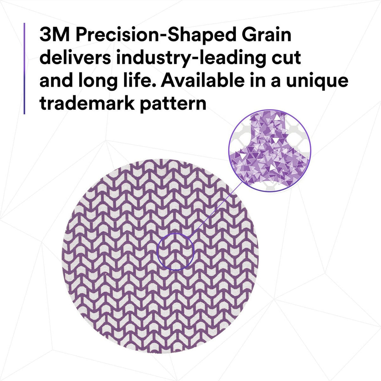 3M 710W Cubitron II Net Disc, 150+, Purple, 8 in x NH, Die 800L, Hook & Loop (7100287463) (300 Pack) - 7