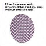 3M 710W 83420 Xtract Clean Sanding Net Disc, 80+, Purple, 8 in x NH, Die 800L, Hook & Loop for Metal, Wood, Composites, Stock Removal and Finishing (7100287535) (300 Pack) - 7