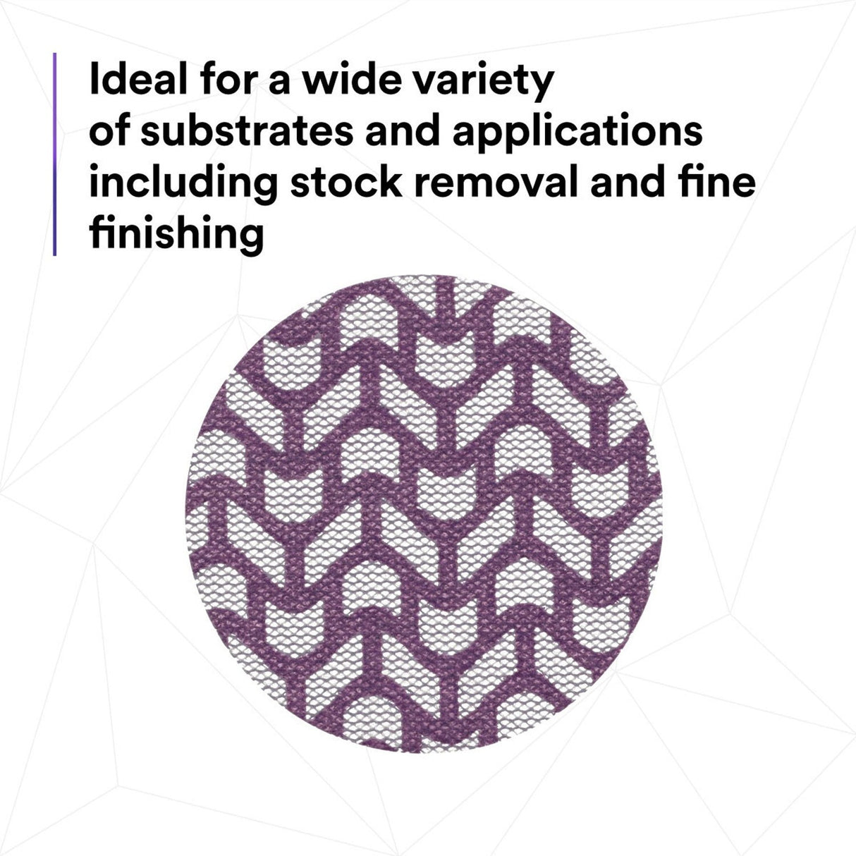 3M 710W Cubitron II Hookit Net Disc, 120+, Purple, 3 in x NH, Die 300V (7100287828) (300 Pack) - 10