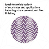 3M 710W Xtract Clean Sanding Cubitron II Net Disc, 240+, Purple, 6 in, Die 600Z, Hook and Loop (7100288132) (300 Pack) - 7