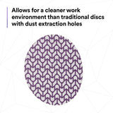 3M 710W Xtract Clean Sanding Cubitron II Net Disc, 240+, Purple, 6 in, Die 600Z, Hook and Loop (7100288132) (300 Pack) - 8