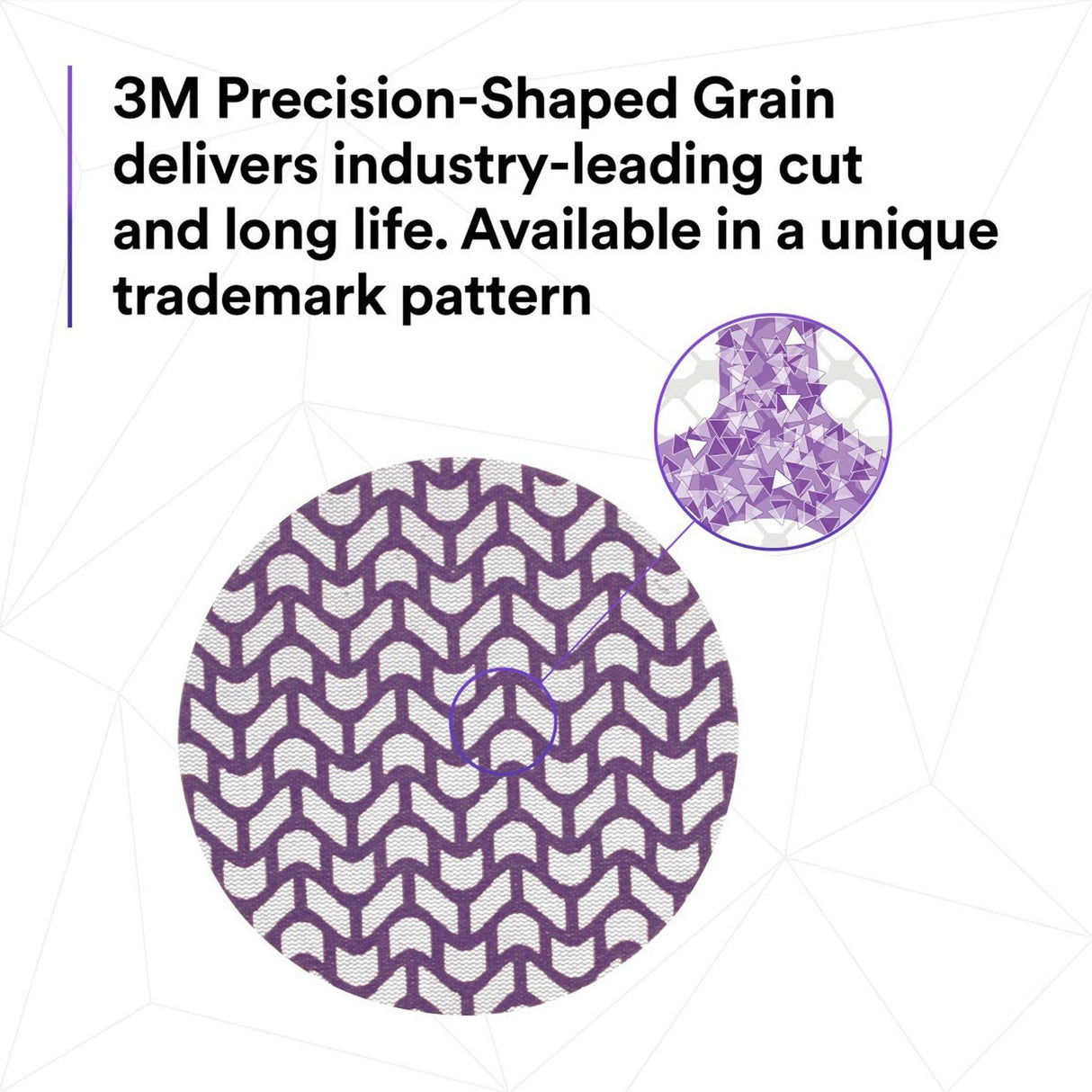 3M 710W Cubitron II Net Disc, 240+, 5 in x NH, Die 500X, Purple, Hook and Loop, Virtually Dust-Free (7100288133) (300 Pack) - 5