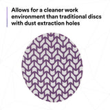 3M 710W Cubitron II Net Disc, 240+, 5 in x NH, Die 500X, Purple, Hook and Loop, Virtually Dust-Free (7100288133) (300 Pack) - 7