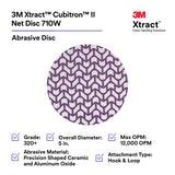 3M 710W Cubitron II Hookit Net Disc, 320+, 5 in x NH, Die 500X, Purple (7100288134) (300 Pack) - 2