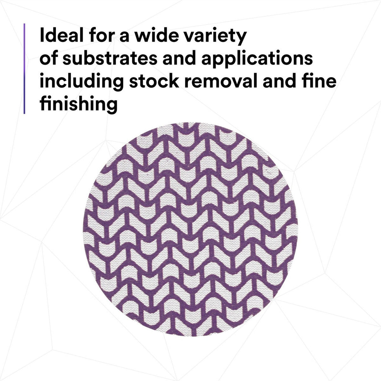 3M 710W Cubitron II Hookit Net Disc, 320+, 5 in x NH, Die 500X, Purple (7100288134) (300 Pack) - 10