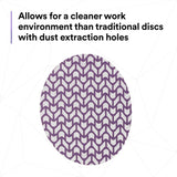 3M 710W Xtract Cubitron II Net Disc, 220 Plus, Hook and Loop, Purple, 6 in, Die 600Z (7100288135) (300 Pack) - 9