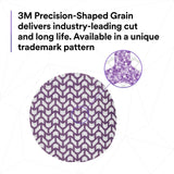 3M 710W 88456 Cubitron II Net Disc, 120+, 6 in x NH, Die 600Z, Hook & Loop, Purple (7100288136) (300 Pack) - 5