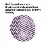 3M 710W 88456 Cubitron II Net Disc, 120+, 6 in x NH, Die 600Z, Hook & Loop, Purple (7100288136) (300 Pack) - 9