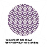 3M 710W 88462 Cubitron II Clean Sanding Xtract Net Disc, 320+, 6 in x NH, Die 600Z, Purple, Hook and Loop (7100288139) (300 Pack) - 4