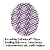 3M 710W 88462 Cubitron II Clean Sanding Xtract Net Disc, 320+, 6 in x NH, Die 600Z, Purple, Hook and Loop (7100288139) (300 Pack) - 7